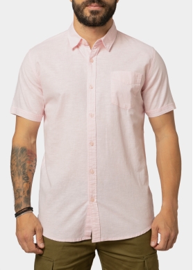 Linen - Cotton Light Pink Classic Shirt w/ Short Sleeves
