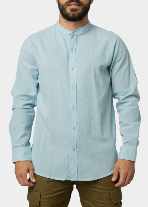 Light Blue Mao Shirt 