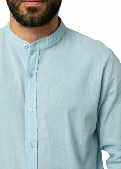 Light Blue Mao Shirt 