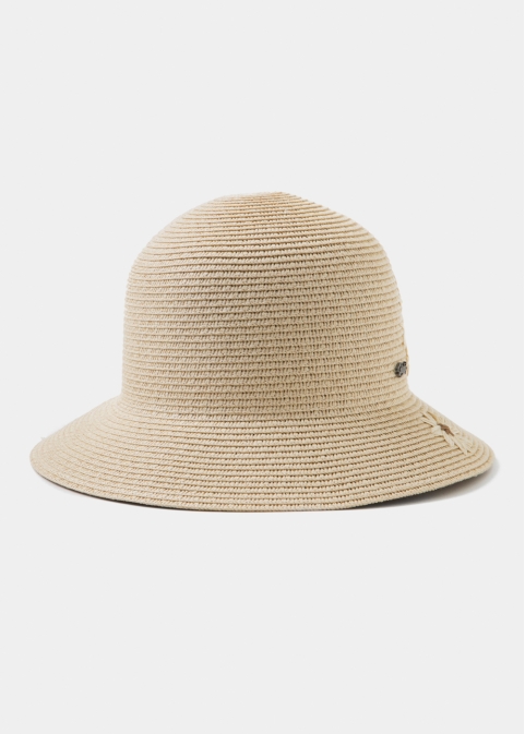 Beige Straw Hat w/ daisies