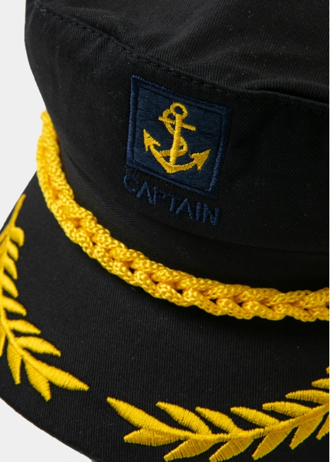 Black Captain's Hat w/ Gold Details