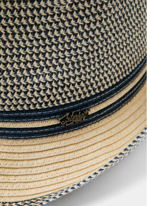 Blue & Beige Fedora Hat