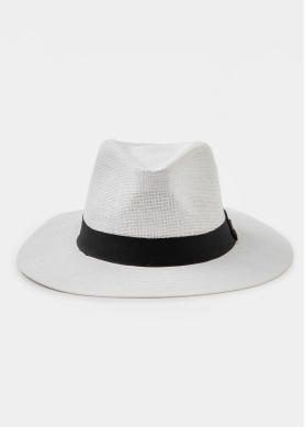 White Panama Style Hat