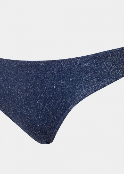 Saint Tropez Bikini Bottom - Navy Blue Shimmer