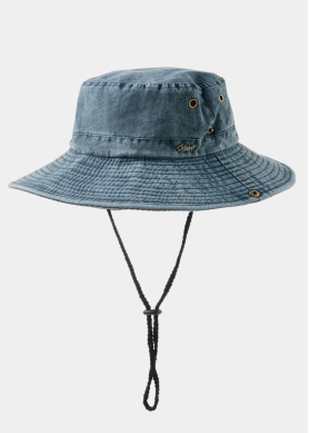 Blue Active Bucket Hat w/ Washed Cotton