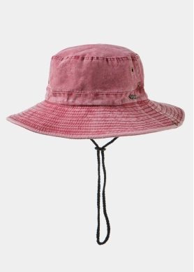 Red Active Bucket Hat w/ Washed Cotton