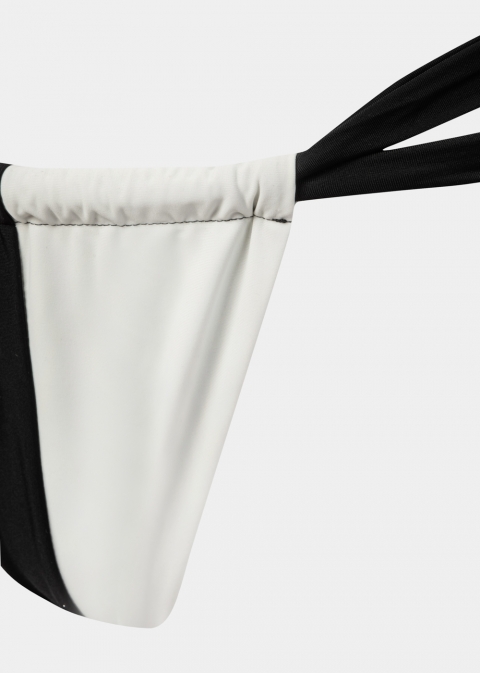 Saint Tropez Bikini Bottom - Black/Cream Dacron