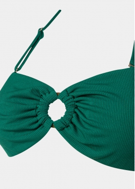 Sicily Bikini Top - Forest Green Rib