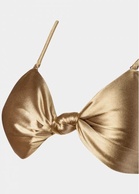 Marbella Bikini Top - Gold Shiny