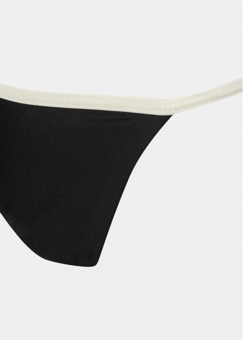 Mykonos Bikini Bottom - Black/Cream Dacron
