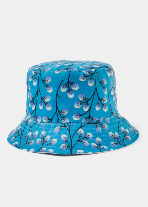 Double-Faced Bucket Hat Cottons Pattern & White