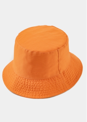 Double-Faced Bucket Hat Flowers Pattern & Orange 