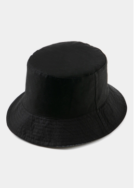 Double-Faced Bucket Hat Baroque Pattern & Black 