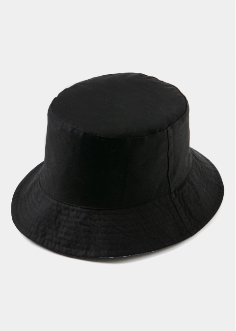Double-Faced Bucket Hat Baroque Pattern & Black 