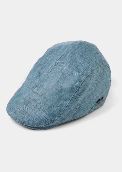 Blue Linen Men's Cap 