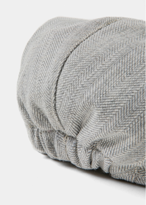 Grey Linen Men's Cap 