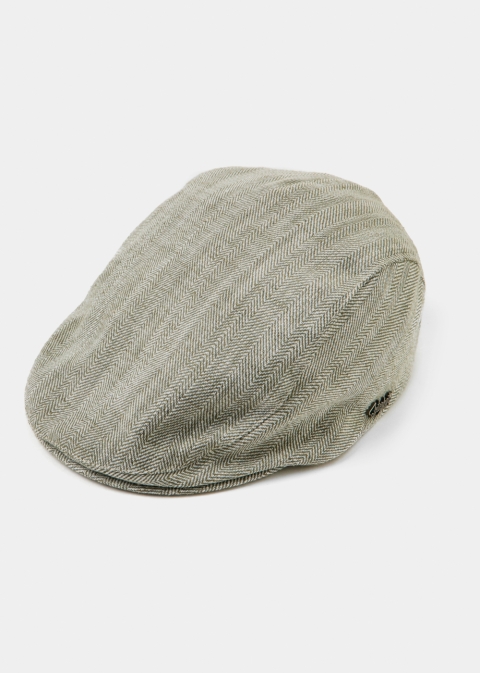 Green Linen Men's Cap 