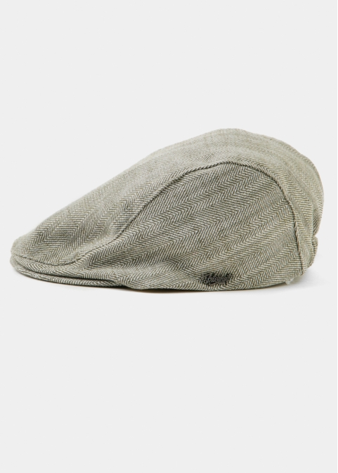 Green Linen Men's Cap 