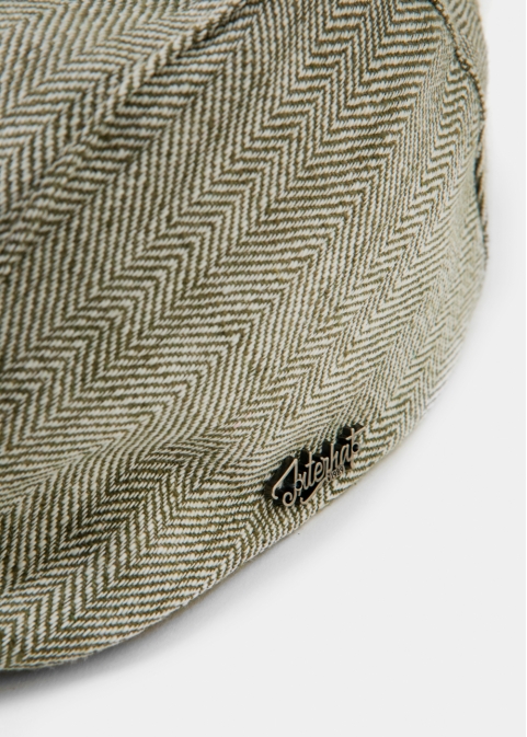 Green Linen Men's Cap 