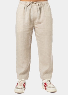 100% Linen Natural Beige Pants