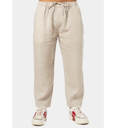 100% Linen Natural Beige Pants