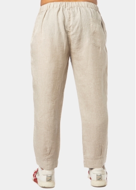 100% Linen Natural Beige Pants