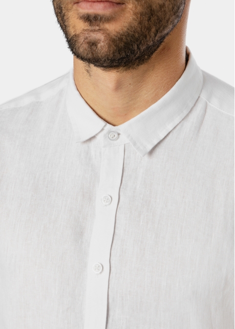 100% Linen White Shirt 