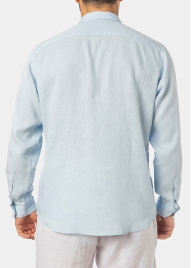 100% Linen Light Blue Shirt 
