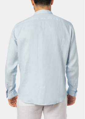 100% Linen Light Blue Classic Shirt 
