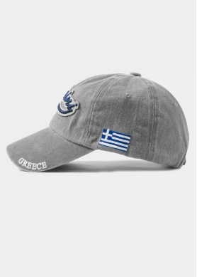 Santorini Washed Grey w/ Greek Flag 2