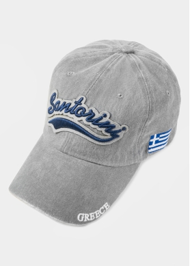 Santorini Washed Grey w/ Greek Flag 2