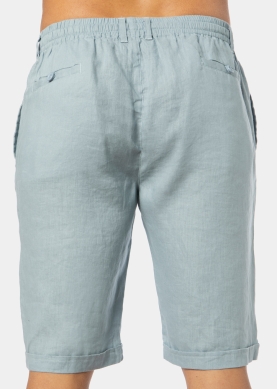 100% Linen Blue-Grey Classic Shorts