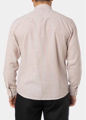Brown Striped Classic Shirt