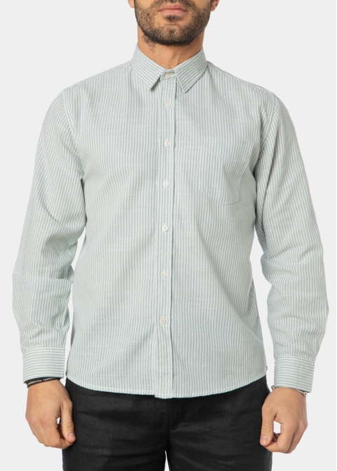 Green Striped Classic Shirt