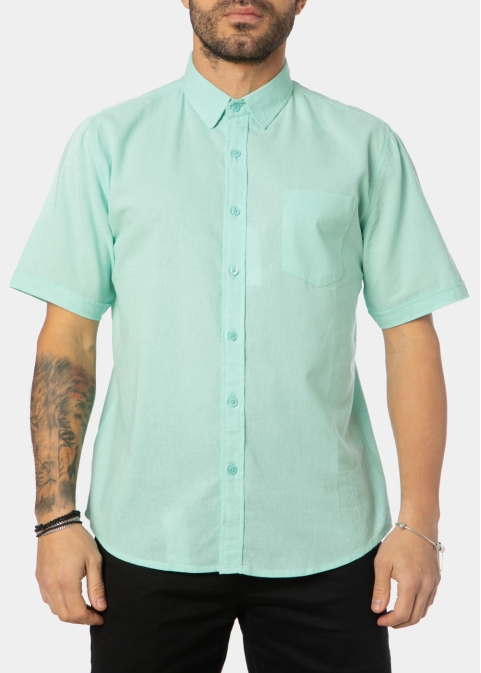 Turquoise Classic Shirt w/ Short Sleeves