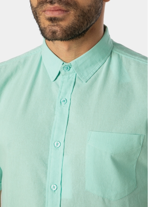 Turquoise Classic Shirt w/ Short Sleeves