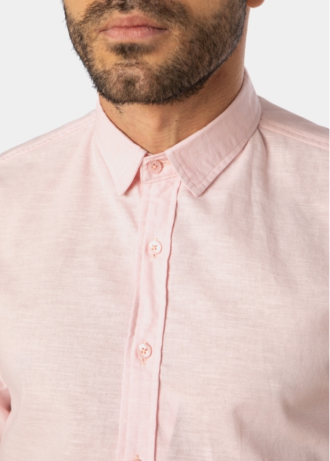 Linen - Cotton Light Pink Shirt 