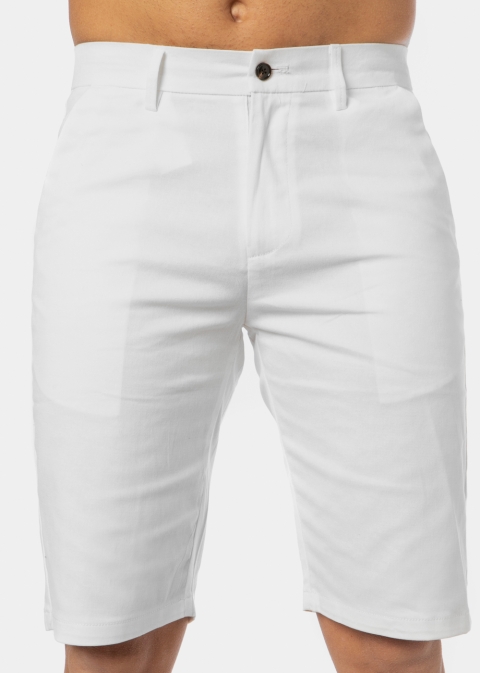 White Cotton Shorts