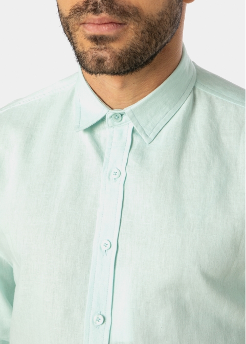 Linen - Cotton Mint Shirt 