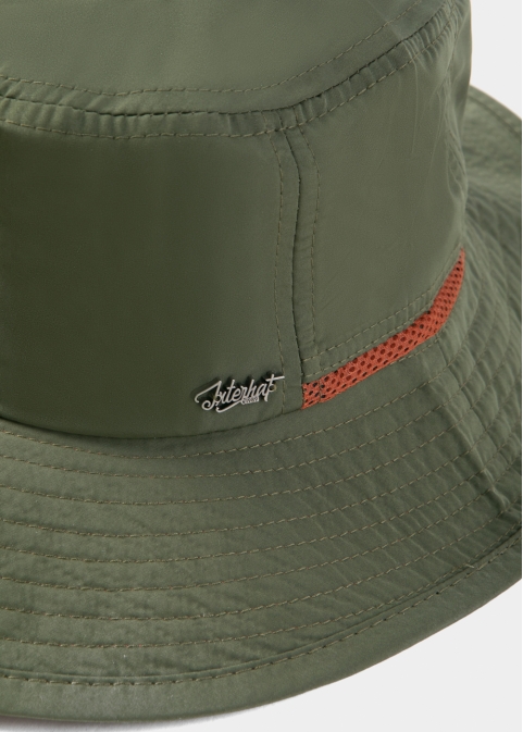 Green Active Bucket Hat w/ Orange Details