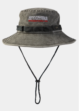 Grey Washed Cotton Bucket Hat