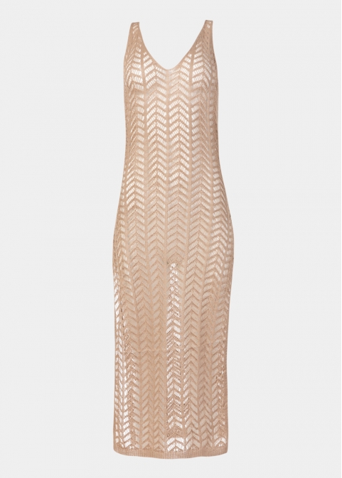 Beige Knitted Beachwear