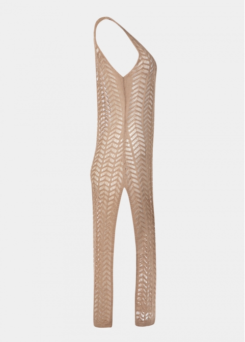 Beige Knitted Beachwear