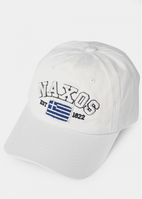 Naxos Washed White w/ Greek Flag 2