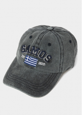 Samos Washed Navy Blue w/ Greek Flag 2