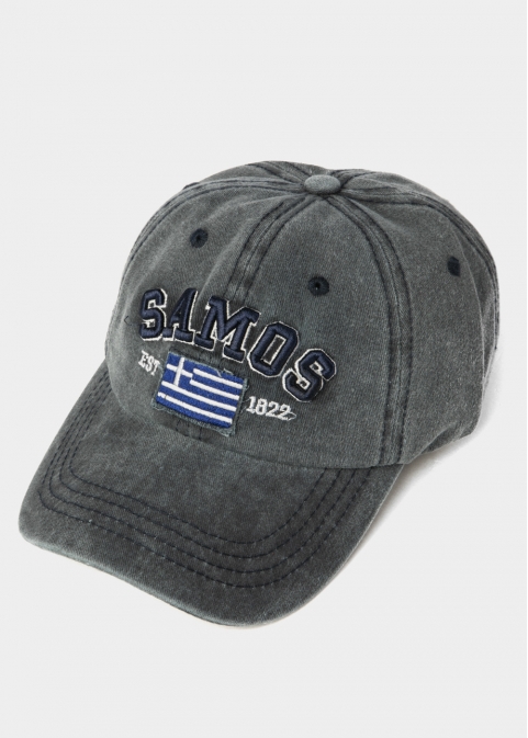 Samos Washed Navy Blue w/ Greek Flag 2