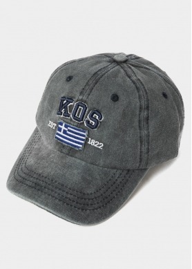 Kos Washed Navy Blue w/ Greek Flag 2