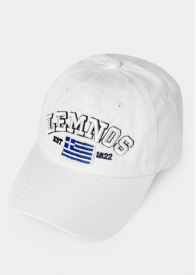 Lemnos Washed White w/ Greek Flag 2