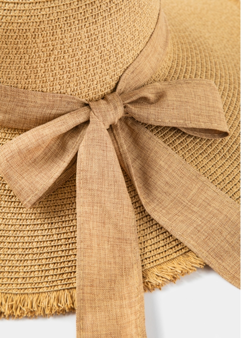 Brown "Corfu" Straw Hat w/ Brown Ribbon