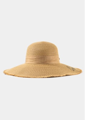 Brown "Crete" Straw Hat w/ Brown Ribbon